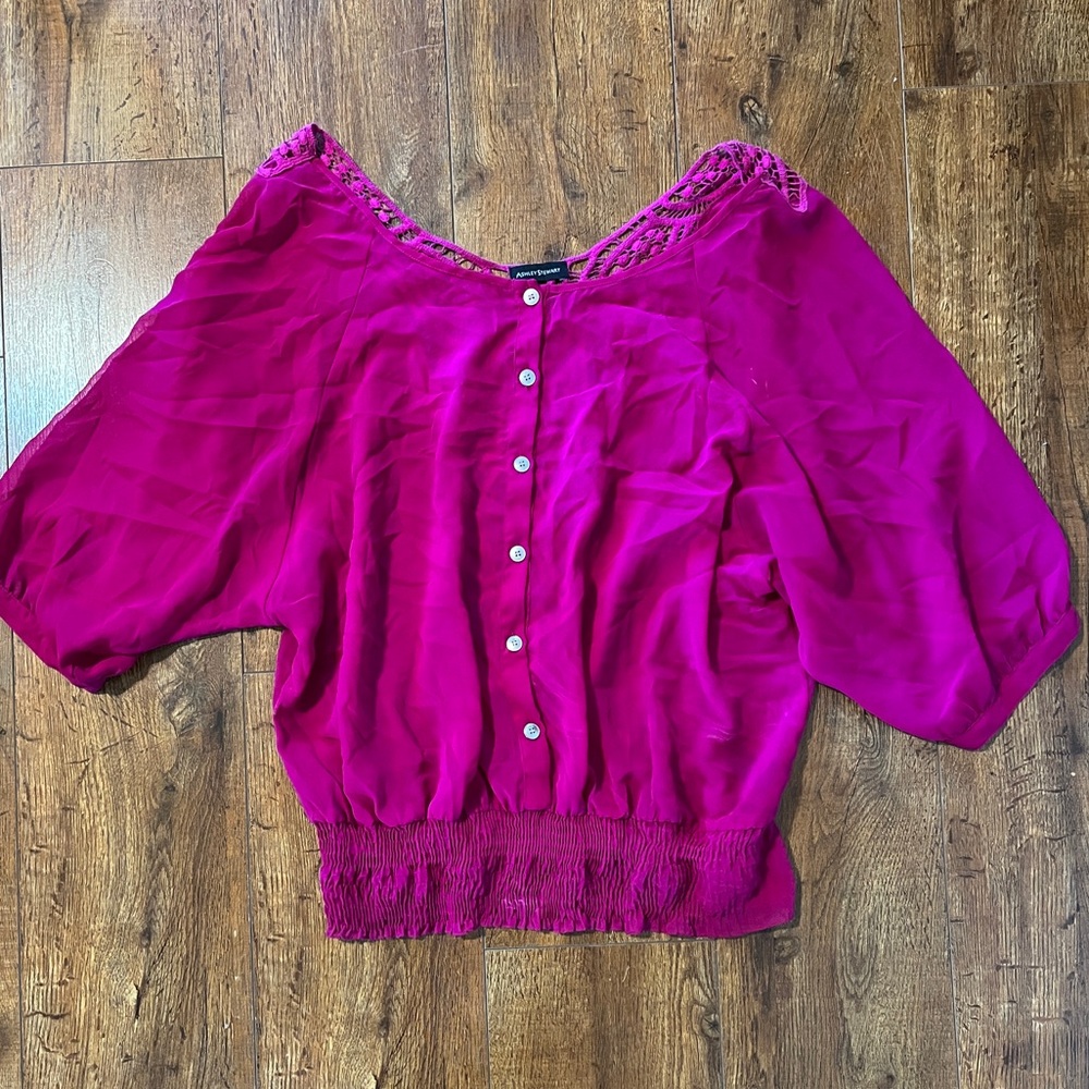 Burgundy Mesh Shirt
